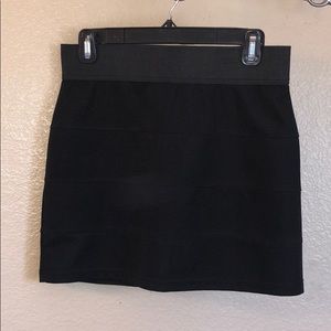 Black mini skirt